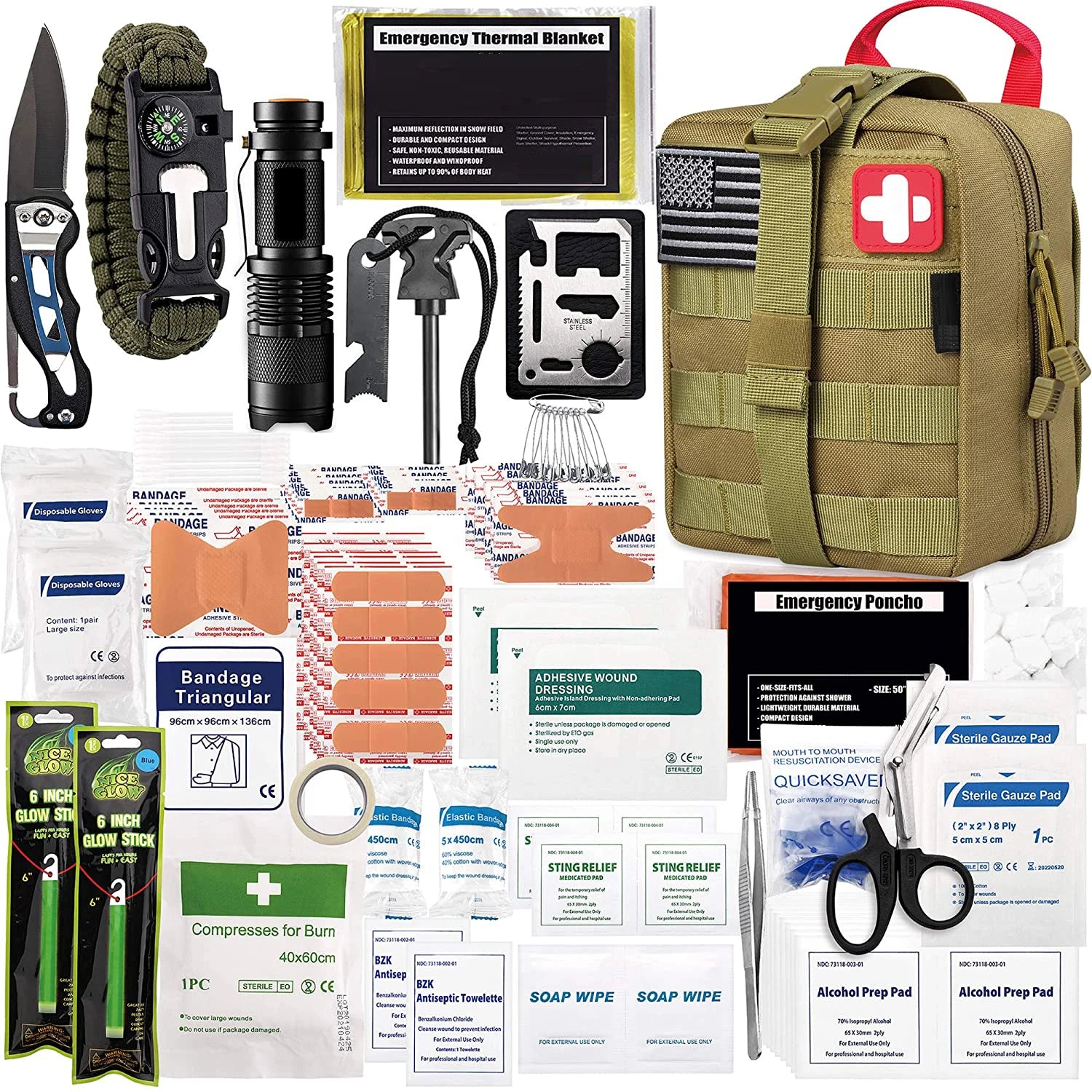 Emergency Survival First Aid Kit